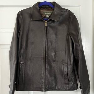 Chocolate brown leather jacket